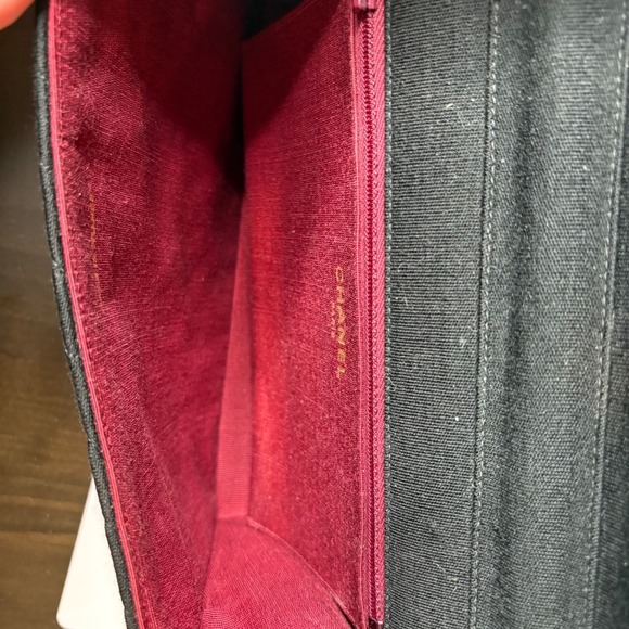 Chanel Single Flap Diagonal Stitch Vintage Jersey Crossbody Bag Gold Hardware - Picture 16 of 16